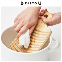 Japan imported Tomioka laundry vintage washboard can hang storage wooden washboard Home Mini washboard