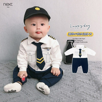 NEXT kiddy baby spring and autumn clothes cotton jumpsuit male baby Foreign British one year old