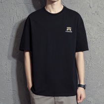t - shirt Mens 2023 summer dress new bear ice wire thin short sleeve embroidery trend black half - sleeve shirt