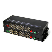 Desktop 16-way video optical transceiver with 1 reverse data rs485fc Port 20km 1 pair