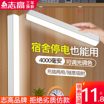 Zhigao led table lamp College student dormitory artifact eye protection desk learning special charging adsorption cool lamp tube
