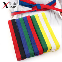 Taekwondo belt black with exam grade color belt child level position with red and white yellow green blue black taekwondo with adults