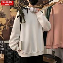 Fat mm sweater women loose Korean version of the spring and autumn thin wild top plus fat plus size womens round neck long sleeve jacket