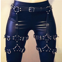 SM female slave trend sexy belt bundled thigh temptation leg ring fashion versatile PU quality belt belly belt