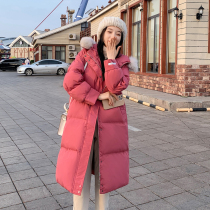 Pregnant women down cotton clothing Winter late pregnancy mid-term Korean loose hooded cotton jacket pregnant women winter cotton coat