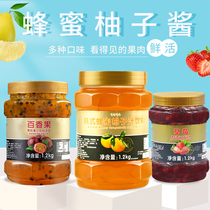 Fresh Korean honey grapefruit tea drinking can 1200G excellent fruit C series strawberry jam tea milk tea shop dedicated