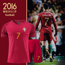 2016 Portugal football suit sports suit Mens No 7 Cristiano Ronaldo jersey European Cup training suit Childrens uniform customization