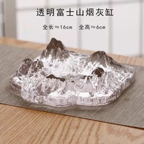 Light and luxurious ashtrays Living room Home Crystal Glass Fuji Mountain Creative iceberg Snow Mountain Bar Office