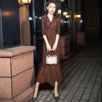 High-end banquets evening dresses dress with superior texture fishtail temperament high-end name Yuanyuan Extravagant Dress can normally be worn