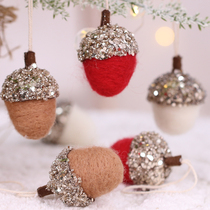 Christmas decorations ins small pendants wool felt ornaments shop home scene layout creative ornaments gifts
