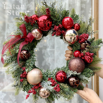 Christmas decoration opening wreath 40 50cm bar hotel B & B hotel wall hanging rattan festive Christmas tree window
