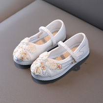 Hanfu shoes girls embroidered shoes old Beijing childrens cloth shoes ethnic style baby princess shoes student performance shoes