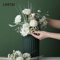 LIVETAI Nordic ins wind fake flower simulation flower furnishing living-room hand holding flower table decoration light extravagant and dry flower pendulum piece