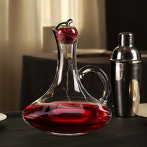 Red wine decanter plug artificial crystal glass household quick wine divider round dustproof glass cover cover