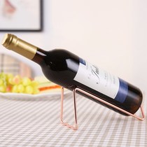 Simple wrought iron red wine rack home living room wine shelf multifunctional mobile phone holder desk simple wine bottle holder