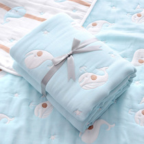 Newborn baby ten layers of gauze is thickened with cotton newborn childrens bath towel is covered by baby childrens spring and autumn blanket