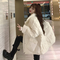 Winter thickened cotton-padded clothes oversize female ins tide 2021 New loose small man cotton-padded jacket