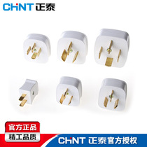 Chint plug 10a without wire 16a three-pin 220V power triangle character three-hole two-pin three-phase Industrial