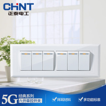 Chint 118 series wall household multi-open 6-open single-control 4-position 6-open single-control 6-position bath heater switch panel