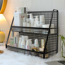 Cosmetics desktop storage box iron shelf dormitory dressing table finishing artifact skin care multi-layer shelf