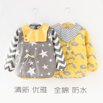 Baby's eating overalls Children's waterproof and dirty-proof small apron fall winter anti-dressing painting protective clothing baby long sleeve bib