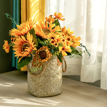 Sunflower Emulation Flower Upscale Living-room Swing Piece Furnishing Interior Oil Painting Decoration Fake Flowers Home Flower Arrangement Table Flower Bouquet