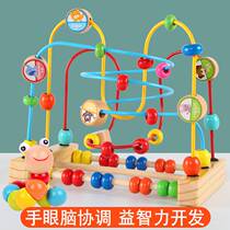 Baby children around the beads boys and girls multi-functional intelligence beaded 1 a 2 years old brain toy 0 baby 3 Early education