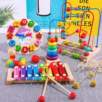 Baby children around the bead toy puzzle force beaded building blocks multi-functional boy girl 0 Baby 1 a 2 and a half years old 3 early education