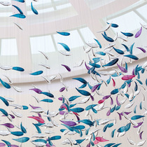 Mall atrium Meichen sky hanging kindergarten corridor top decorative hanging art glass fish hanging piece
