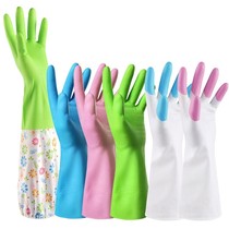 Kitchen household housework cleaning and hygiene dishwashing brush bowl gloves waterproof non-slip short thin size size men and women