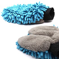 Car wash gloves do not hurt paint waterproof special chenille corals wipe cloth brush car beauty plush bear paw