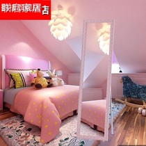 Dress mirror full body European style living room bedroom small female student fitting dormitory clothing store folding floor mirror