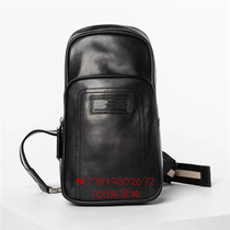 Classic Casual Webbing B Bajia Black Oil Waxy Head Layer Cow Leather Foreign Trade Mens Single Shoulder Inclined Back Male Breast Pack THOMA