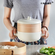 Kitchen artifact trembles ceramic steamer steamer steamer home Japanese Small saucepan gas stove special casserole stew pot soup
