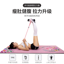 Pedal tension device exercise arm equipment sit-up roll abdominal assist device drawstring leg strength trainer