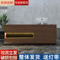 Retro bar table cashier counter hair salon clothing store gym company front desk reception desk corner customization