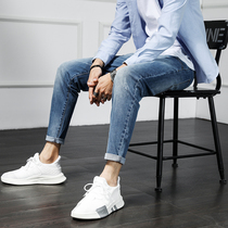 GOOMIL LEE autumn and winter new jeans men Korean version of the trend wild casual slim stretch small feet ankle-length pants