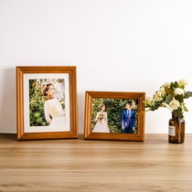 Photo Customized set-up table log diagonal diy birthday gift to send boys couple baby wedding photo frame photo frame