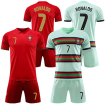 Portugal national Team jersey No 7 Cristiano Ronaldo Euro 2021 mens home custom match childrens football suit set