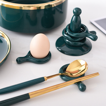 Chopstick holder Ceramic color Japanese creative household Chinese chopsticks Toto spoon pad Chopstick holder set Hotel