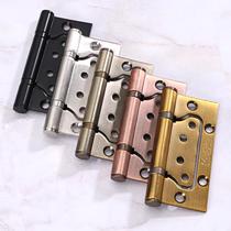 Stainless steel female hinge 4 inch wooden door bedroom door silent steel bearing free slotting thick door flap folding