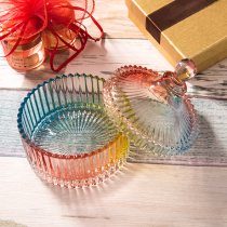 Crystal candy cup jar Glass wedding household living room kitchen storage jar Housewarming package sugar jar Jewelry box