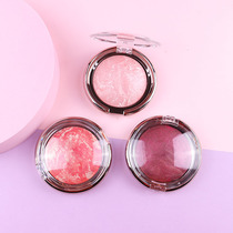 Blush baking powder High-gloss one-piece plate Naked makeup Natural high-gloss shadow female vitality orange three-in-one sun red