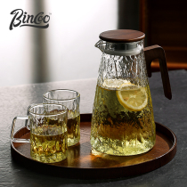 bincoo light lavish glass cold kettle large capacity home high face value cool white open water glass suit day style bubble teapot