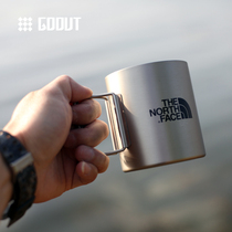 Day single TNF stainless steel cup outdoor camping cup Double mug 450ml imitation titanium coffee cup Thermos cup