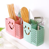 Suction tube can be hung Wall Chopsticks cage household chopsticks tube plastic hanging commercial kitchen chopsticks box chopsticks bucket