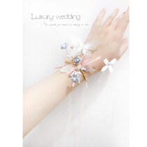 Bridesmaid group wrist flower Super fairy ins Super fairy sweet dream wedding ceremony Korean crystal diamond butterfly bride wrist