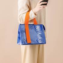 Portable insulated lunch box bag waterproof bento bag thickened aluminum foil hand-carried office workers with rice bag large size storage bag