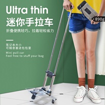 Mini shopping trolley Foldable portable hand-in-hand trolley Home elderly shopping trolley Luggage trolley