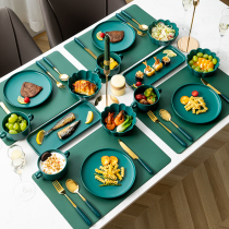 Western tableware European full set steak plate Knife and fork set plate household combination Net Red light luxury ritual sense